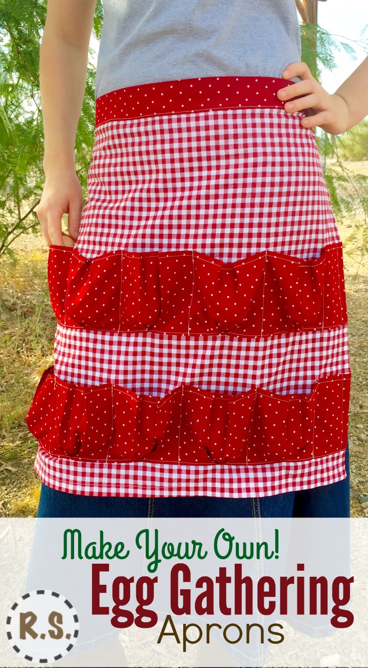 Egg Collecting Apron With flowers